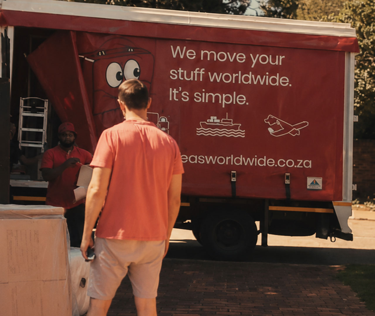 Moving day in South Africa before relocating to the United Kingdom
